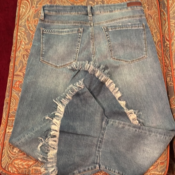 NWOT Blank NYC Cropped Denim Jeans with flare detailing. Vintage Denim!!! - Picture 3 of 5